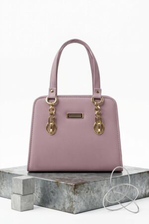 ethanfpurse Mauve Lavender Gold-Chained Handbag
