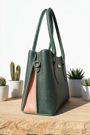 ethanfpurse Emerald Pebble Dual-Tone Handbag