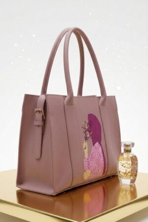 Ethanfpurse Dusty Rose Floral Hijab Illustration Tote