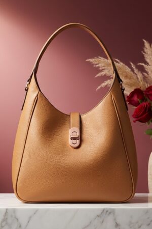 Opulent Pebbled Leather Hobo Bag