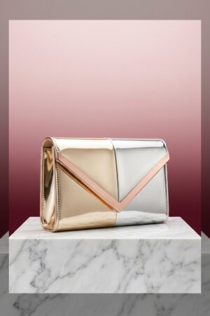 Aura Metallic Envelope Clutch